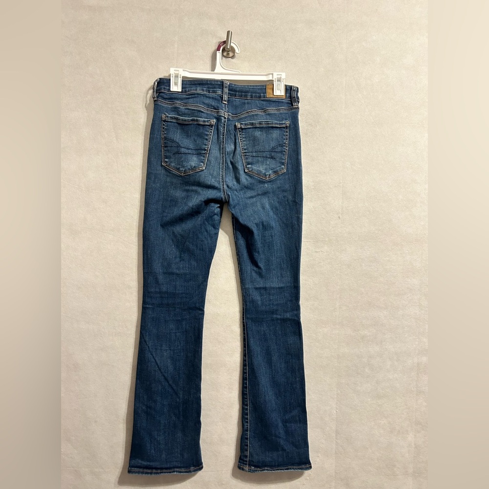 AE Next Level or American Eagle Curvy High-Waisted Skinny Kick Boot Jeans Sz8 R - Picture 3 of 6